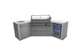 Mont Alpi 805 Deluxe Island with 45 Degree Corners and a Fridge Cabinet - Wheatland Fireplace