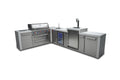 Mont Alpi 805 Deluxe Island with a 90 Degree Corner, Kegerator and Beverage Center - Wheatland Fireplace