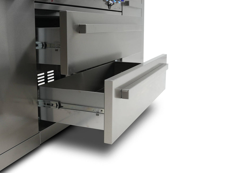 Mont Alpi 805 Deluxe Island with a 90 Degree Corner, Kegerator and Beverage Center - Wheatland Fireplace