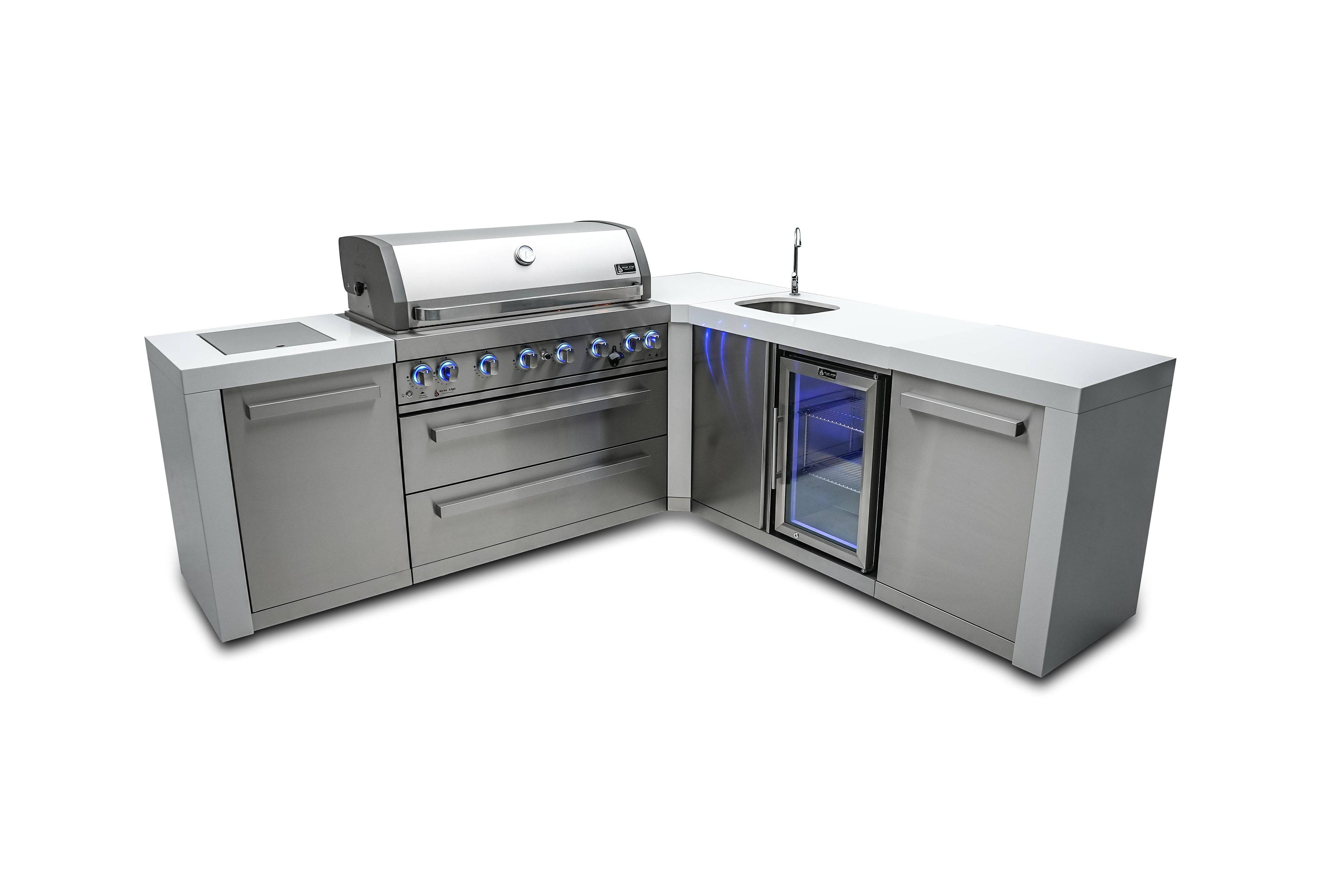 Mont Alpi 805 Deluxe Island with a 90 Degree Corner and Beverage Center - Wheatland Fireplace