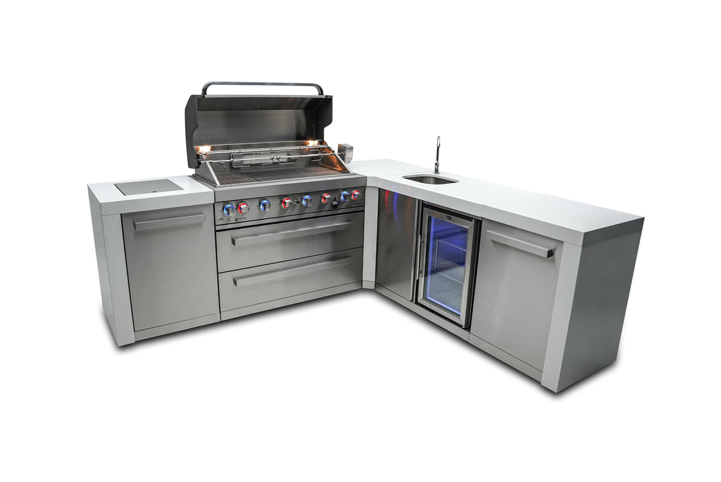 Mont Alpi 805 Deluxe Island with a 90 Degree Corner and Beverage Center - Wheatland Fireplace