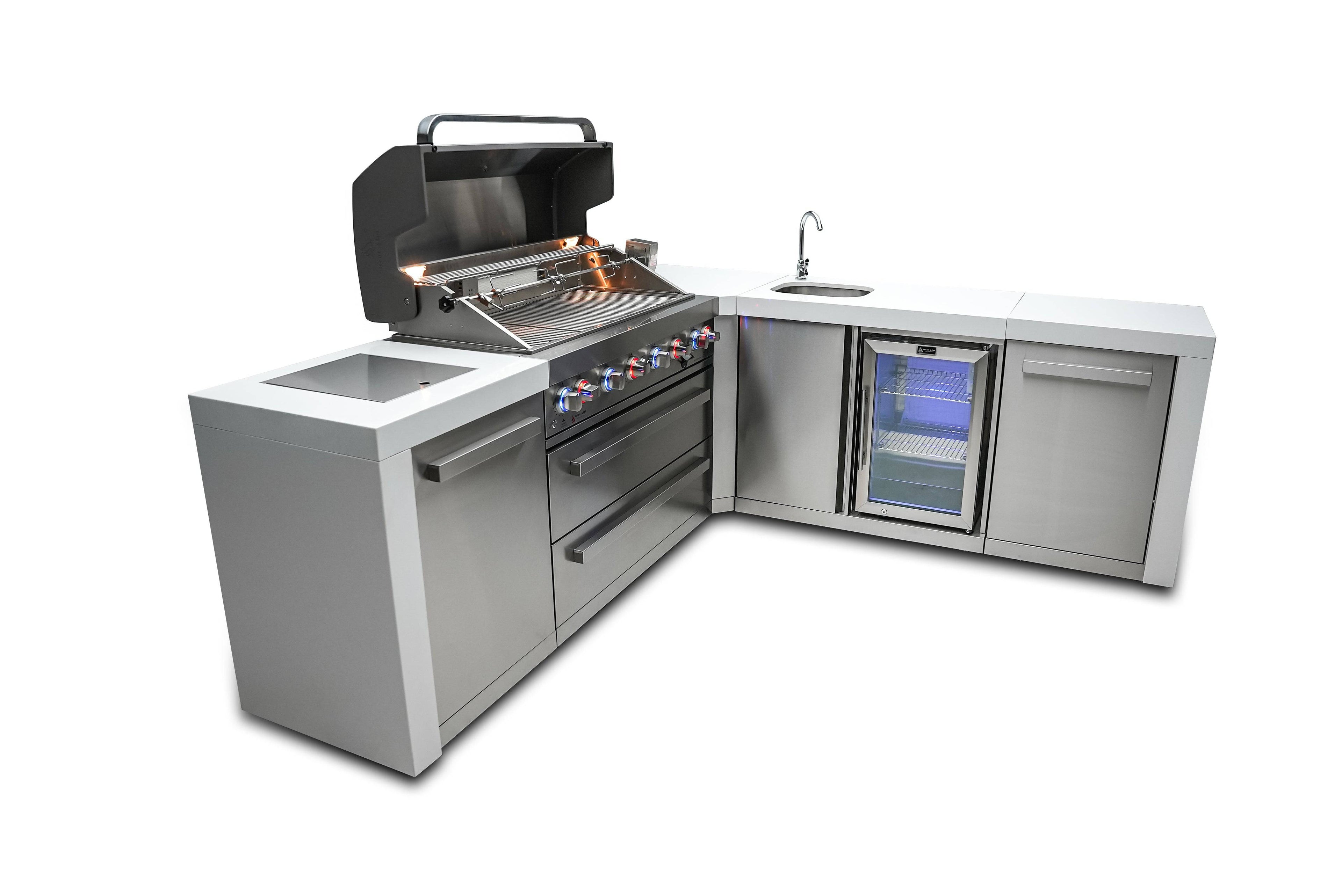 Mont Alpi 805 Deluxe Island with a 90 Degree Corner and Beverage Center - Wheatland Fireplace