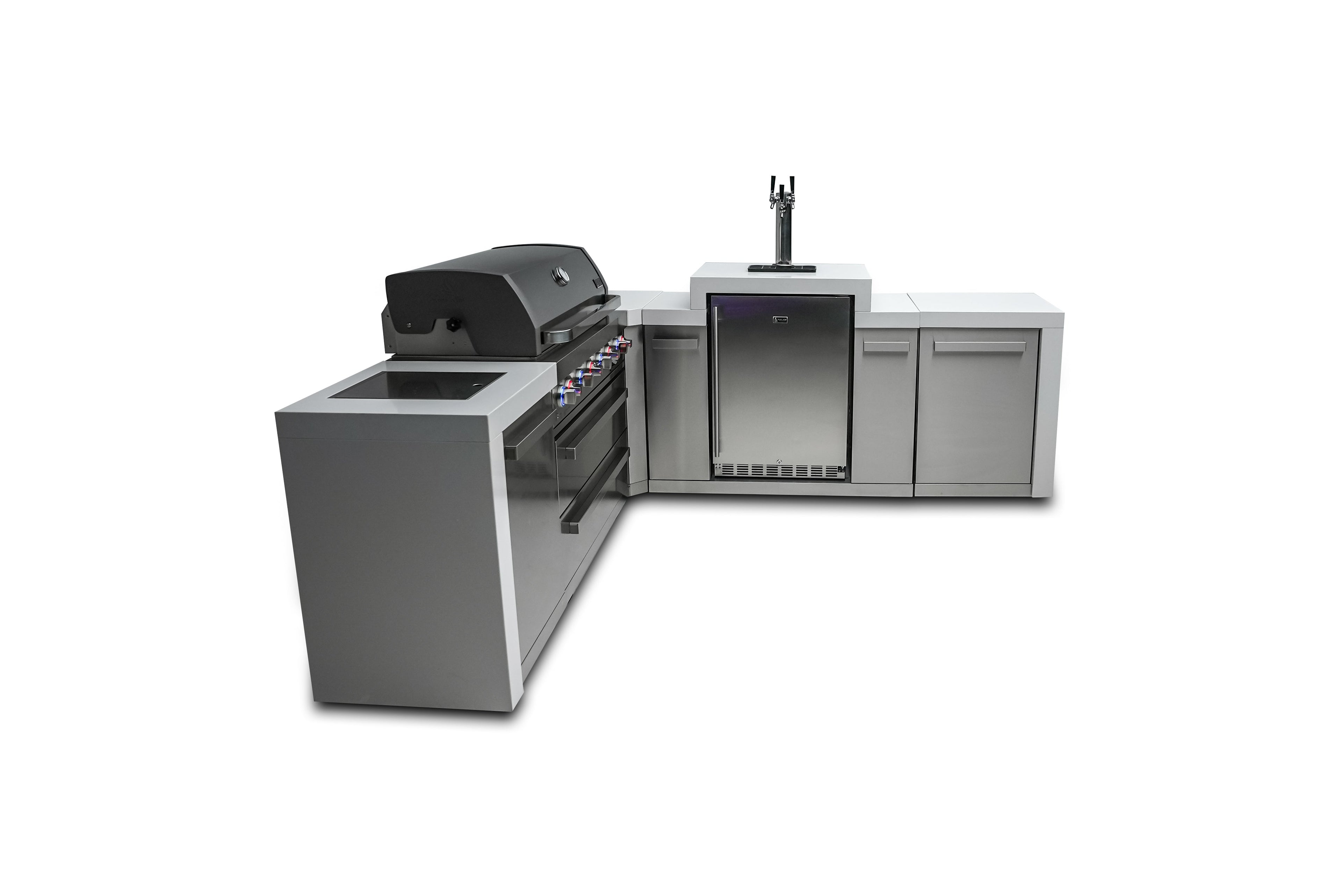 Mont Alpi 805 Deluxe Island with a 90 Degree Corner and Kegerator - Wheatland Fireplace