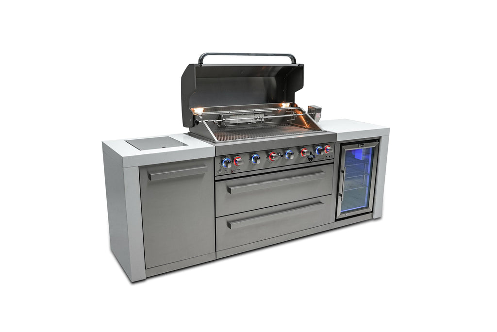 Mont Alpi 805 Deluxe Island with a Fridge Cabinet - Wheatland Fireplace