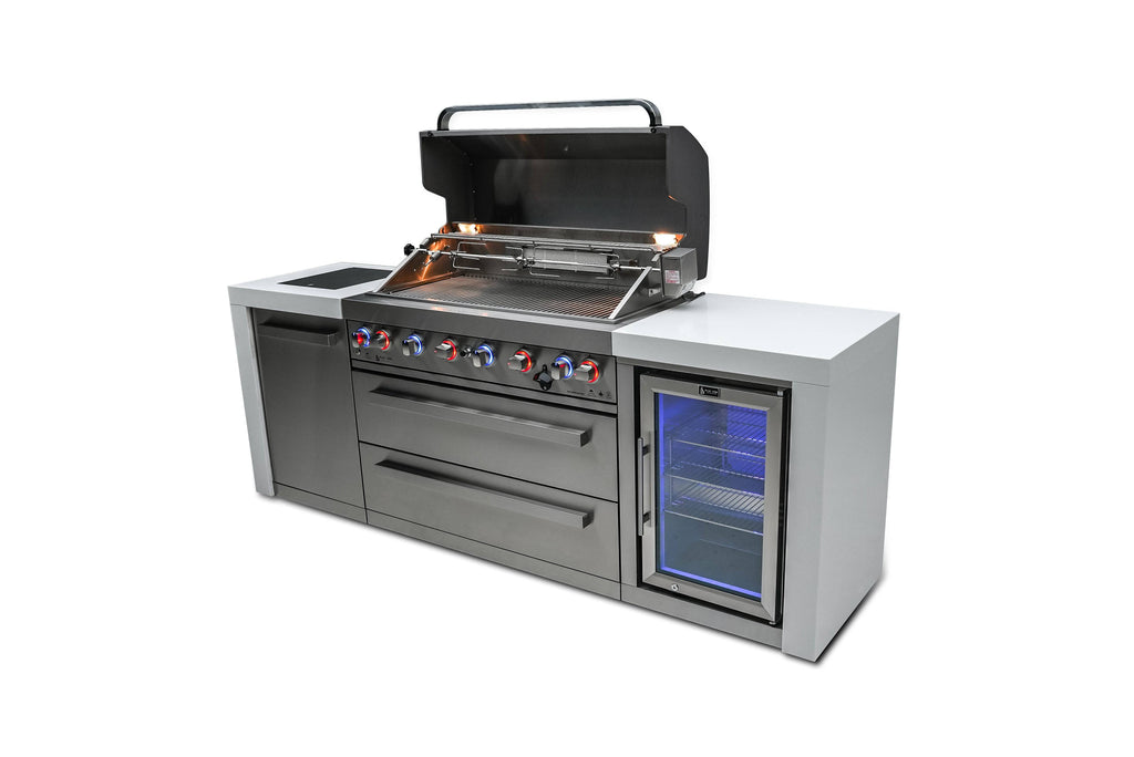 Mont Alpi 805 Deluxe Island with a Fridge Cabinet - Wheatland Fireplace