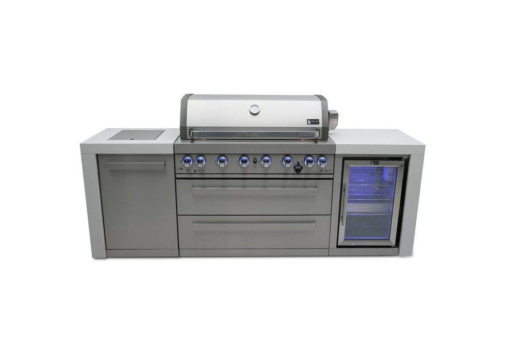 Mont Alpi 805 Deluxe Island with a Fridge Cabinet - Wheatland Fireplace