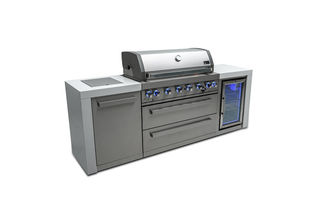 Mont Alpi 805 Deluxe Island with a Fridge Cabinet - Wheatland Fireplace