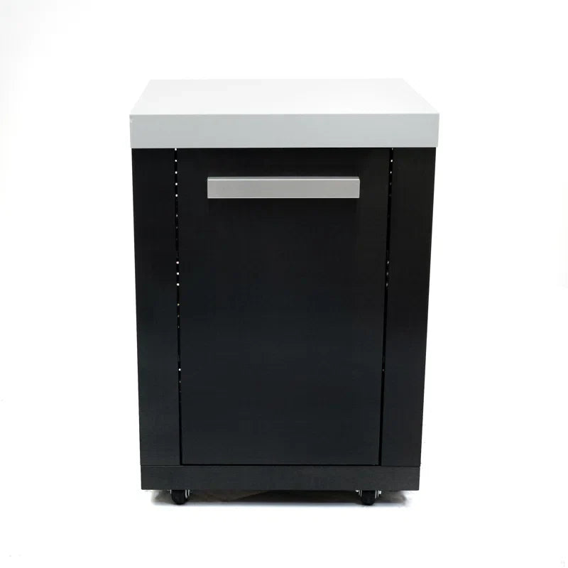 Mont Alpi Extension Cabinet Black Stainless Steel - Wheatland Fireplace