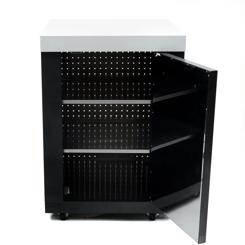 Mont Alpi Extension Cabinet Black Stainless Steel - Wheatland Fireplace