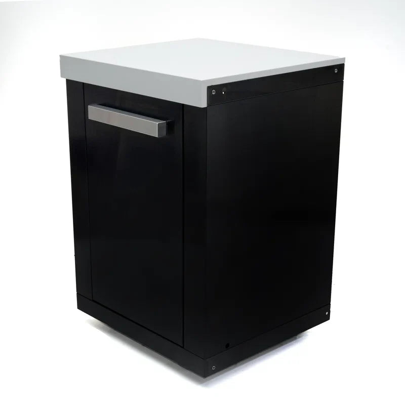 Mont Alpi Extension Cabinet Black Stainless Steel - Wheatland Fireplace