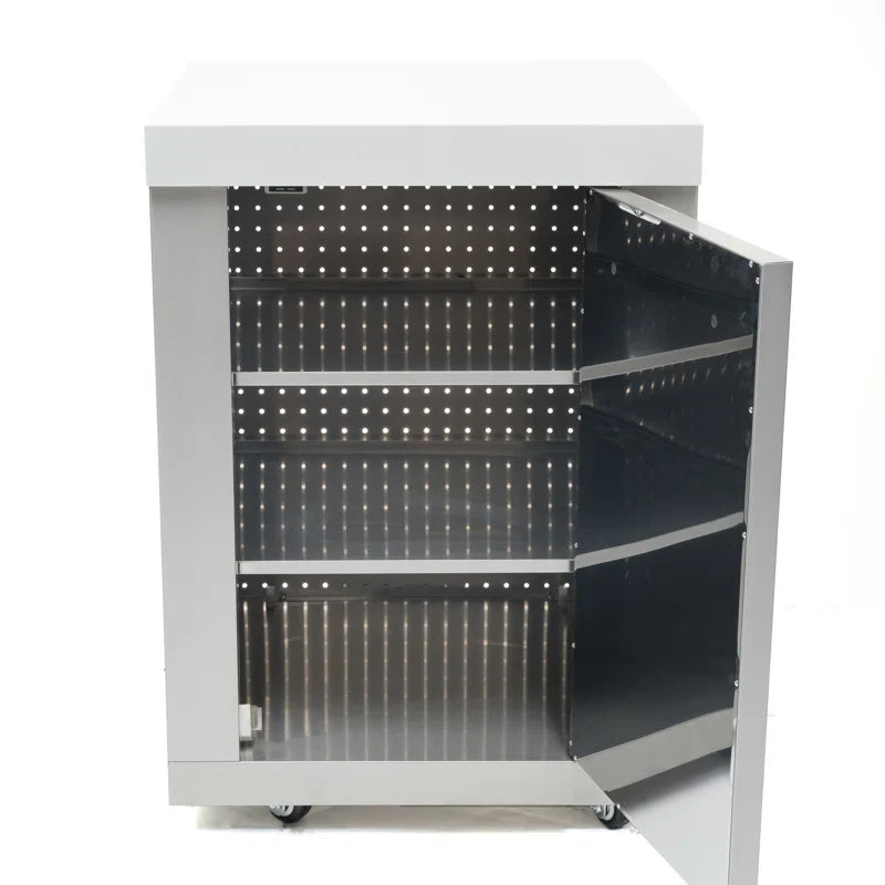 Mont Alpi Extension Cabinet Stainless Steel - Wheatland Fireplace