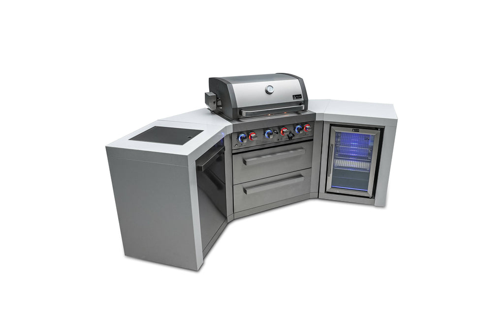 Mont Alpi 400 Deluxe Island with 45 Degree Corners and a Fridge Cabinet - Wheatland Fireplace