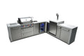 Mont Alpi 400 Deluxe Island with a 90 Degree Corner, Kegerator and Beverage Center - Wheatland Fireplace