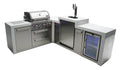 Mont Alpi 400 Deluxe Island with a 90 Degree Corner, Kegerator and Fridge Cabinet - Wheatland Fireplace