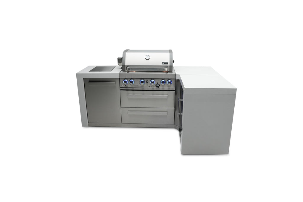 Mont Alpi 400 Deluxe Island with a 90 Degree Corner - Wheatland Fireplace