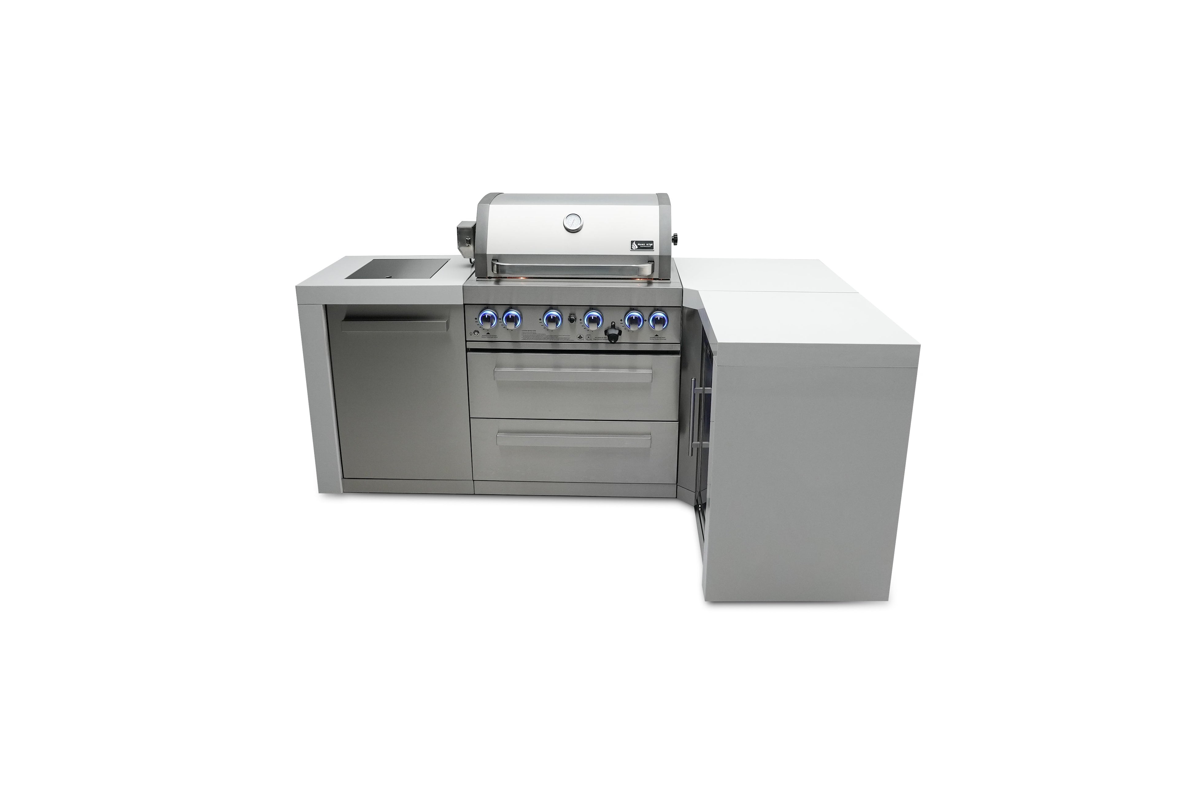 Mont Alpi 400 Deluxe Island with a 90 Degree Corner - Wheatland Fireplace