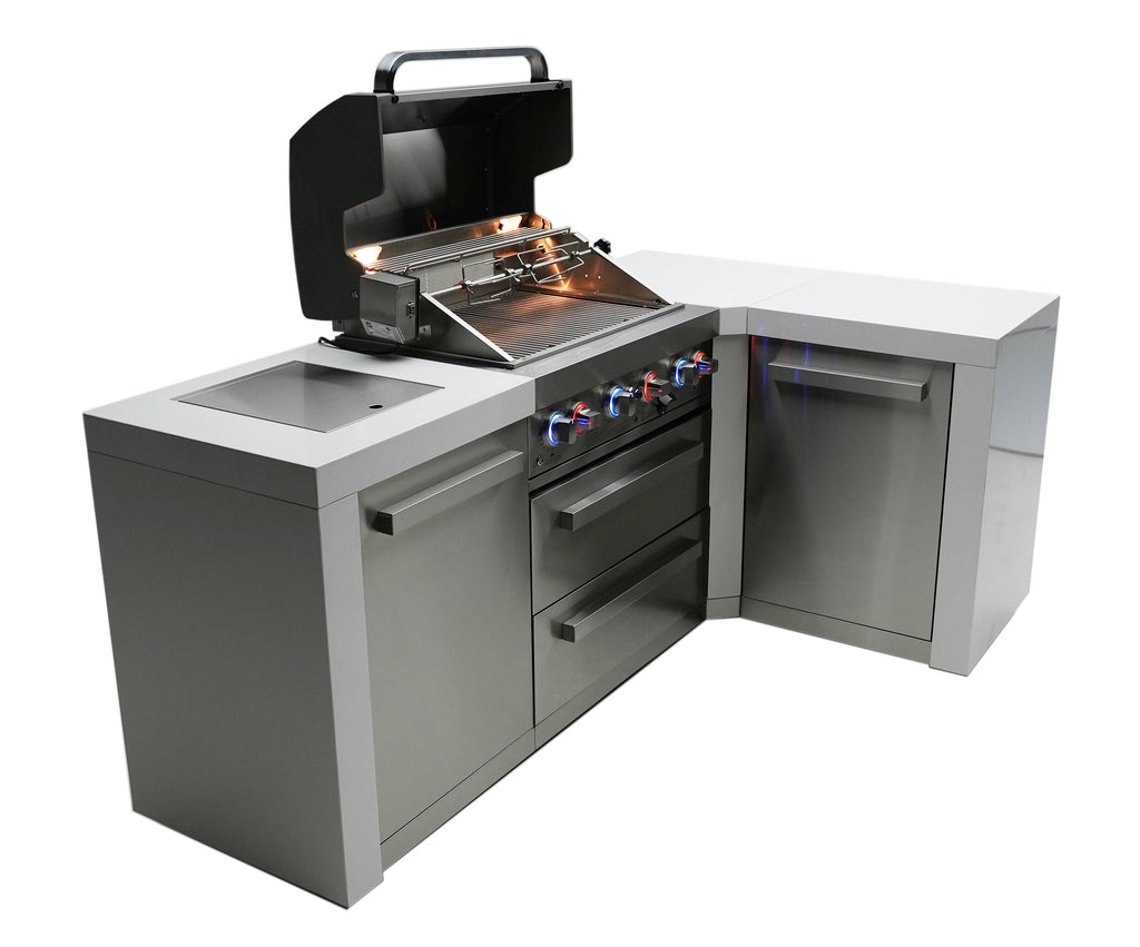 Mont Alpi 400 Deluxe Island with a 90 Degree Corner - Wheatland Fireplace