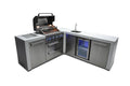 Mont Alpi 400 Deluxe Island with a 90 Degree Corner and Beverage Center - Wheatland Fireplace