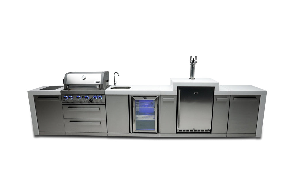 Mont Alpi 400 Deluxe Island with a Kegerator and a Beverage Center - Wheatland Fireplace