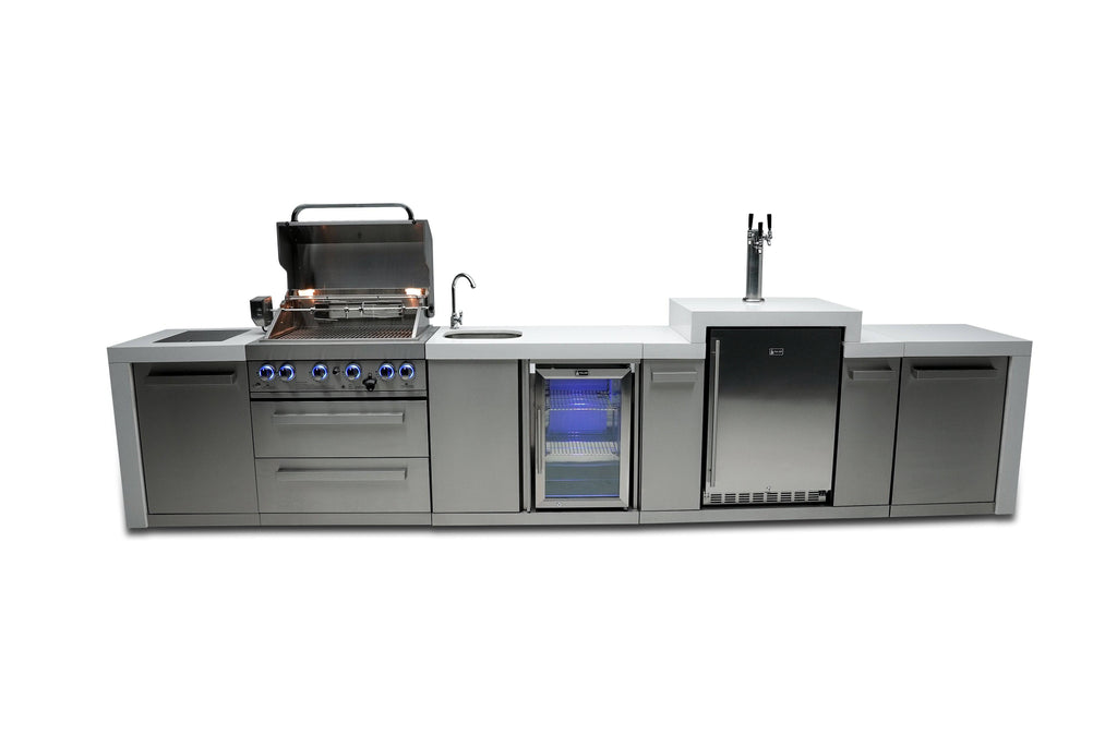 Mont Alpi 400 Deluxe Island with a Kegerator and a Beverage Center - Wheatland Fireplace