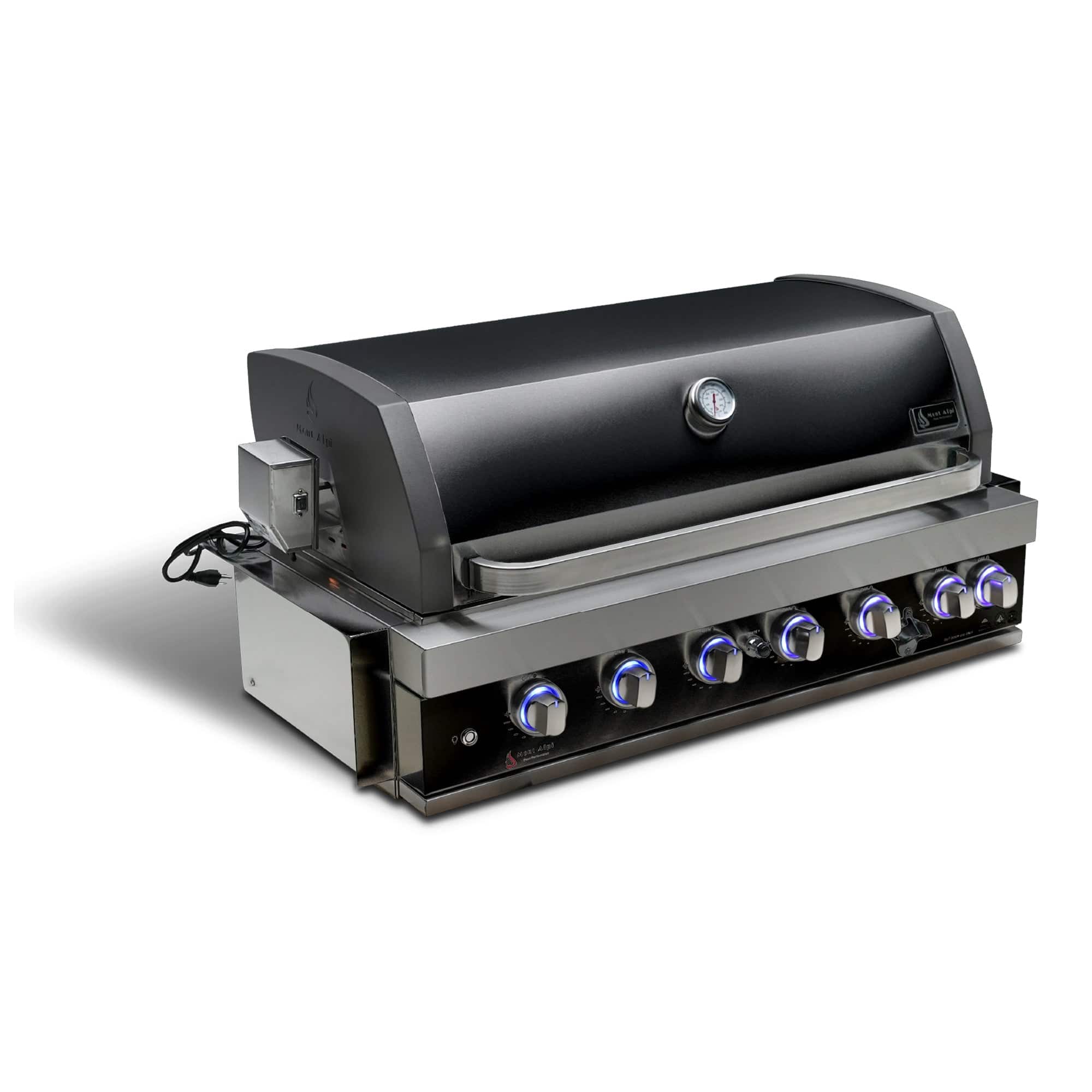 Mont Alpi 44" Black Stainless Steel Built in Grill - Wheatland Fireplace