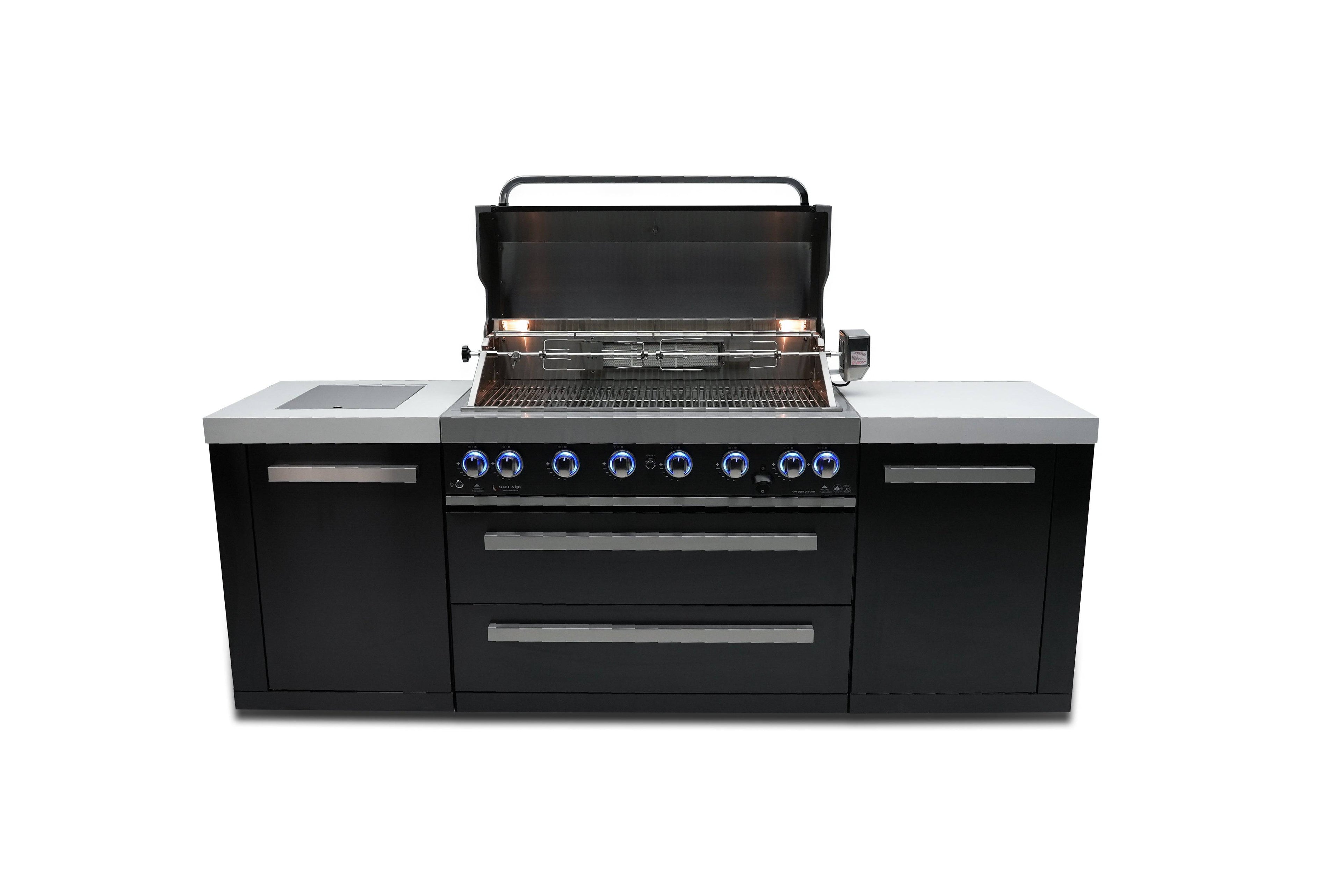 Mont Alpi 805 Black Stainless Steel Island - Wheatland Fireplace