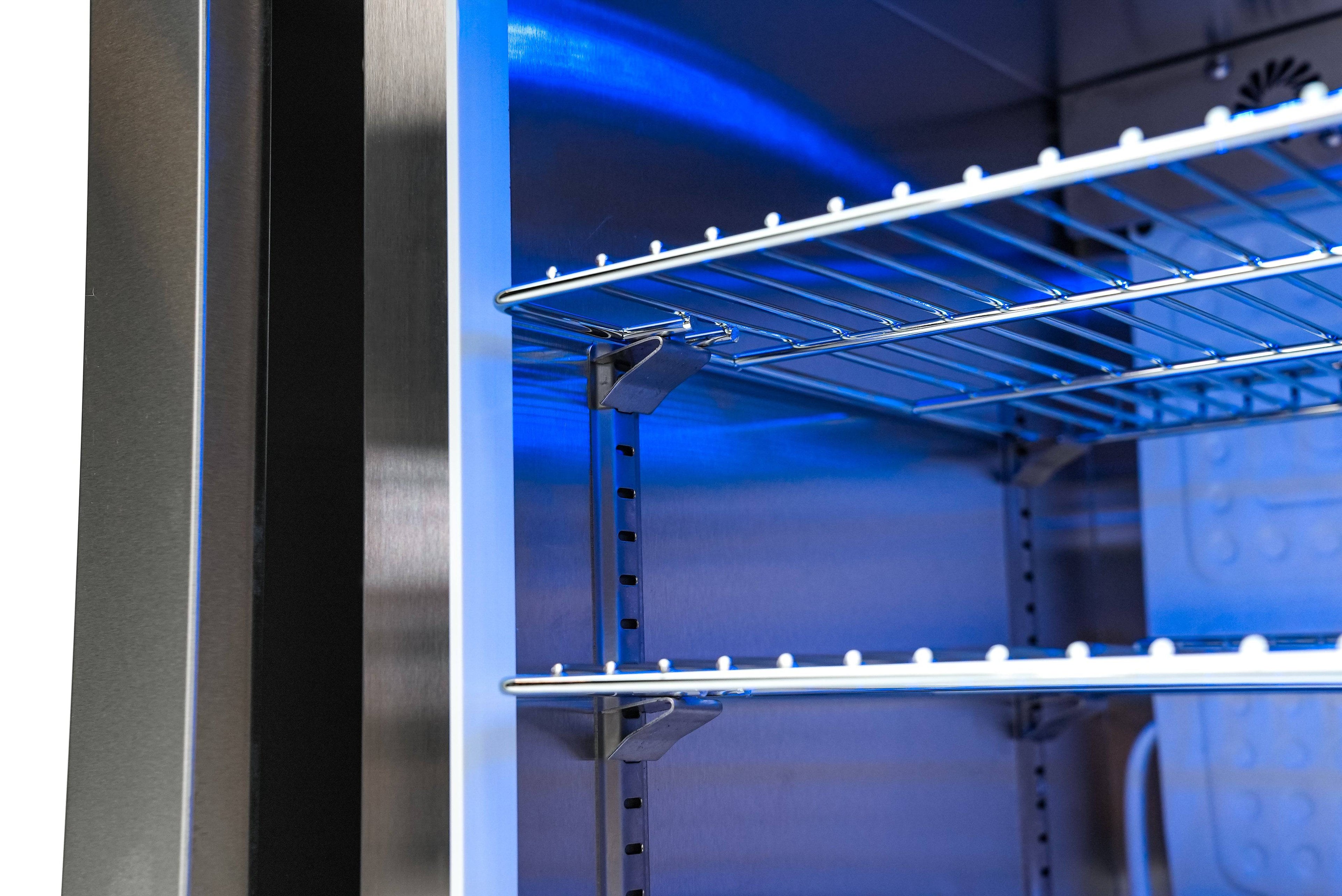 Mont Alpi 805 Black Stainless Steel Island with 45 Degree Corners and a Fridge Cabinet - Wheatland Fireplace