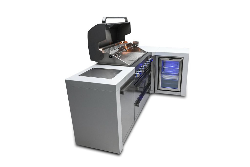 Mont Alpi 805 Deluxe Island with a 90 Degree Corner and a Fridge Cabinet - Wheatland Fireplace