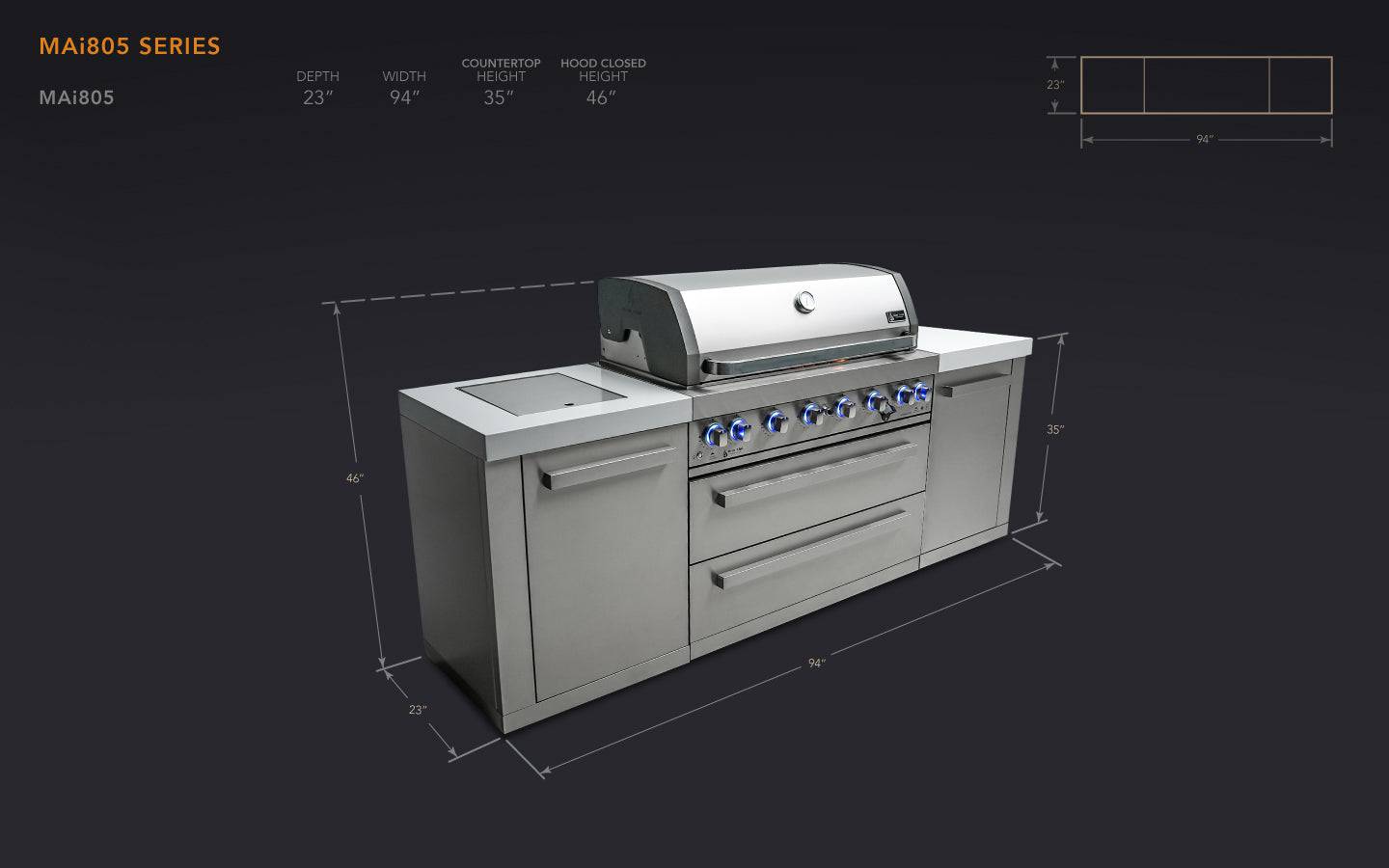 Mont Alpi 805 Island - Wheatland Fireplace