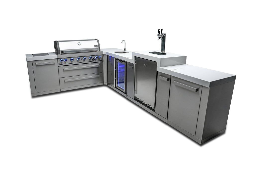 Mont Alpi 805 Island with a 90 Degree Corner, Kegerator and Beverage Center - Wheatland Fireplace