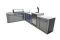 Mont Alpi 805 Island with a 90 Degree Corner, Kegerator and Beverage Center - Wheatland Fireplace
