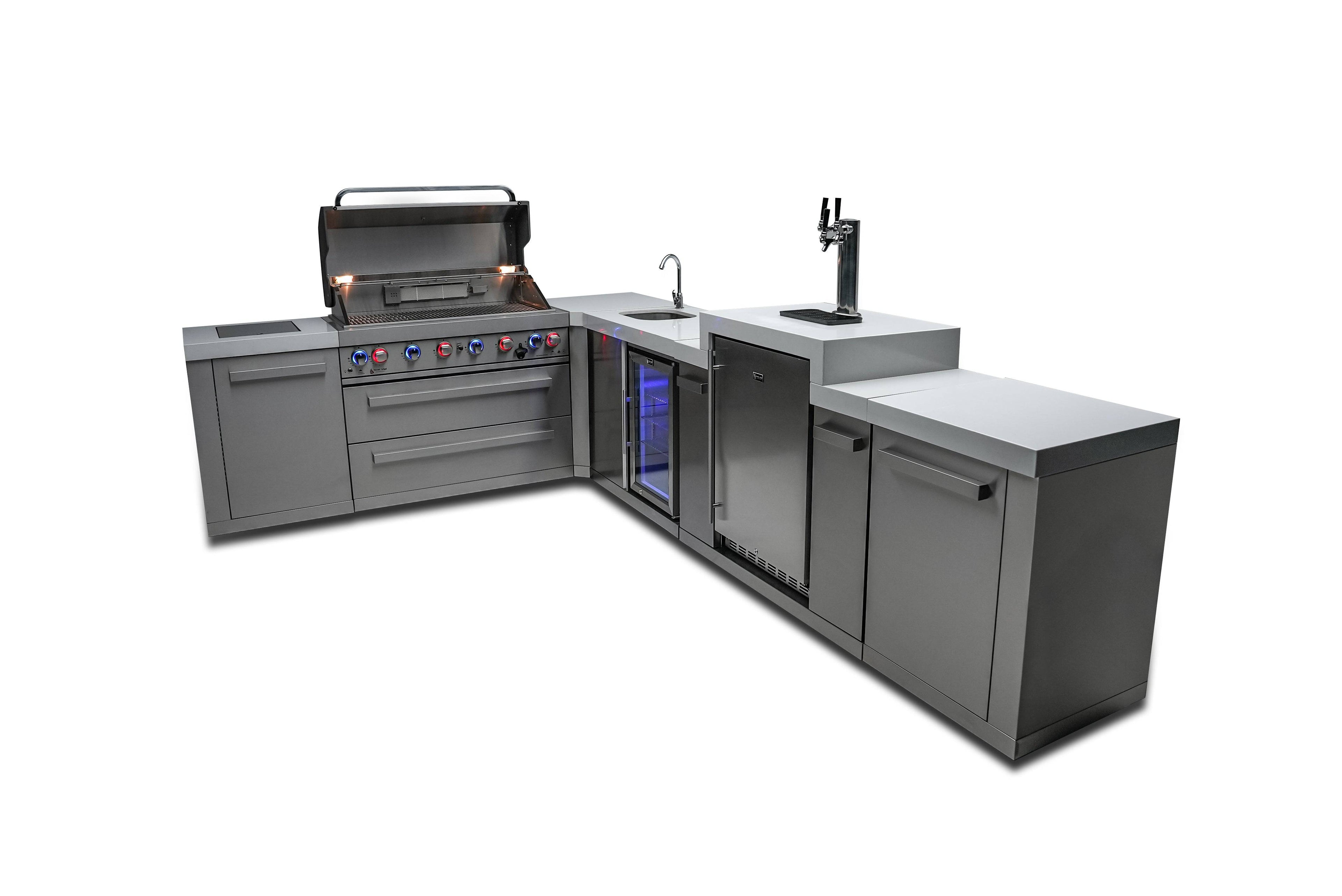 Mont Alpi 805 Island with a 90 Degree Corner, Kegerator and Beverage Center - Wheatland Fireplace