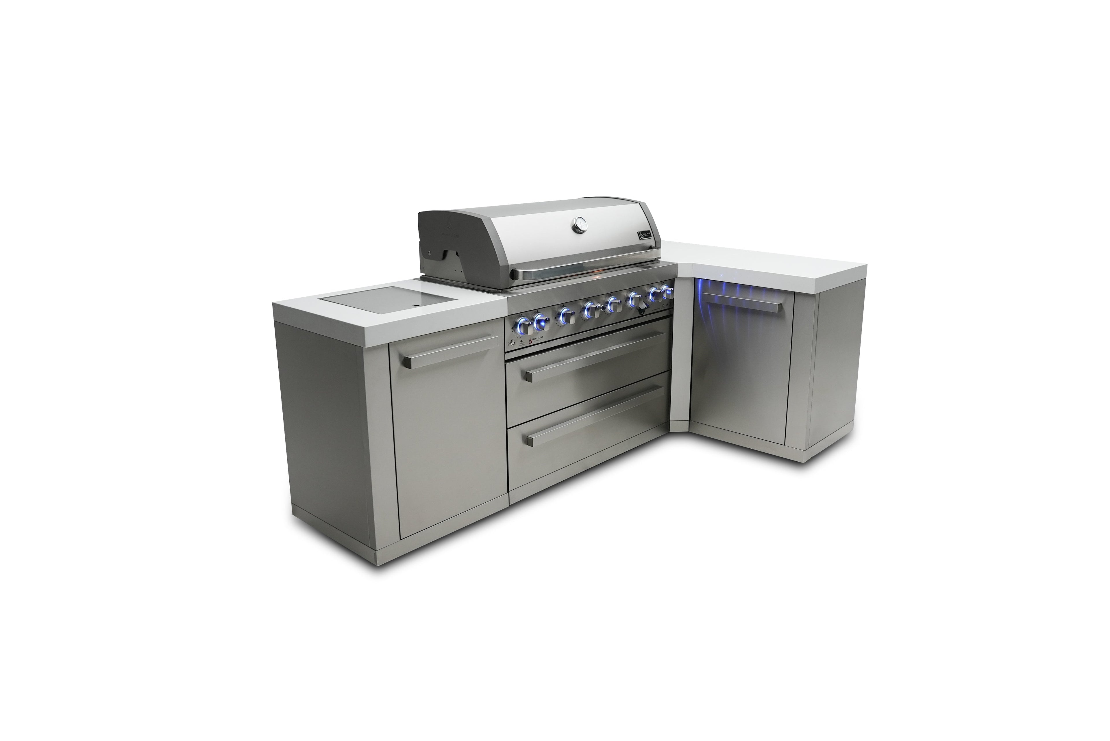 Mont Alpi 805 Island with a 90 Degree Corner - Wheatland Fireplace