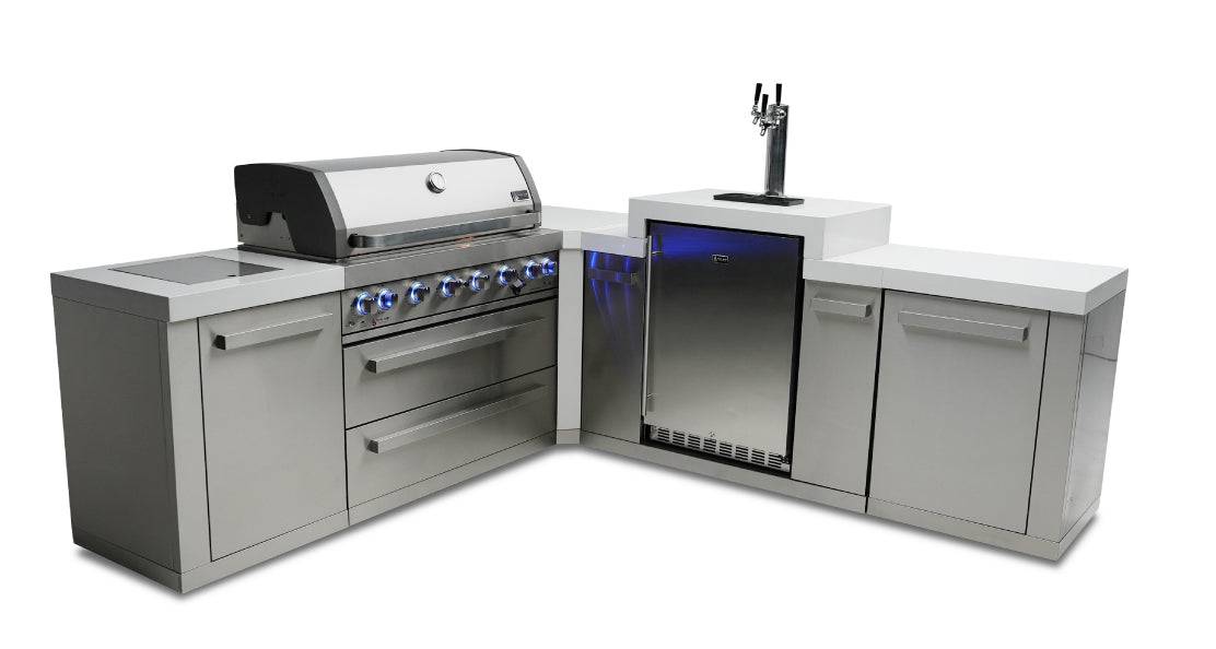 Mont Alpi 805 Island with a 90 Degree Corner and Kegerator - Wheatland Fireplace