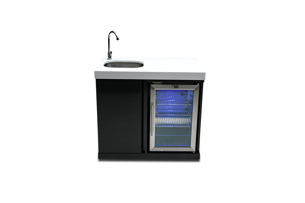 Mont Alpi Black Stainless Steel Beverage Center - Wheatland Fireplace