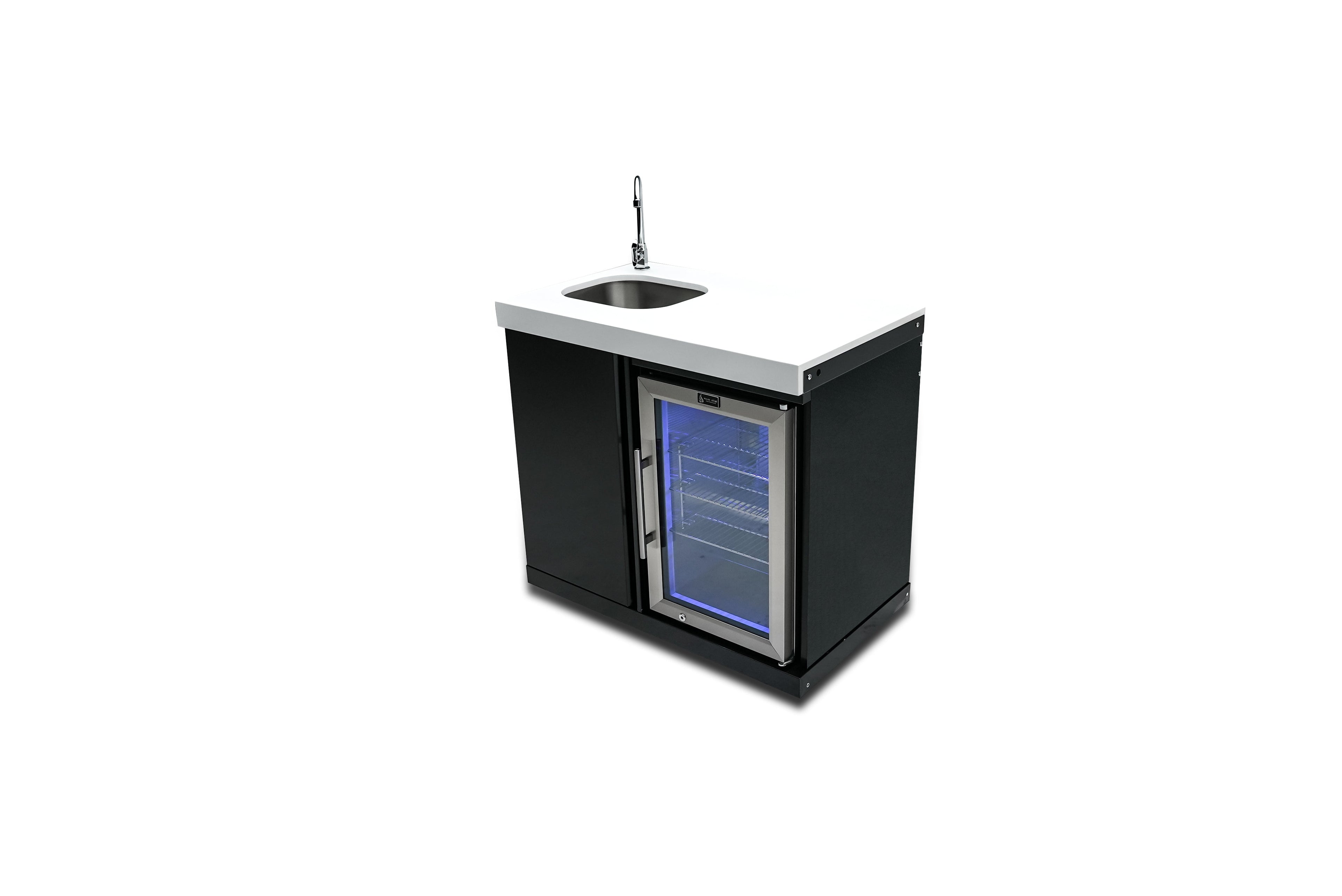 Mont Alpi Black Stainless Steel Beverage Center - Wheatland Fireplace