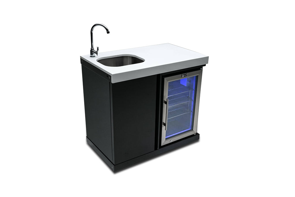 Mont Alpi Black Stainless Steel Beverage Center - Wheatland Fireplace