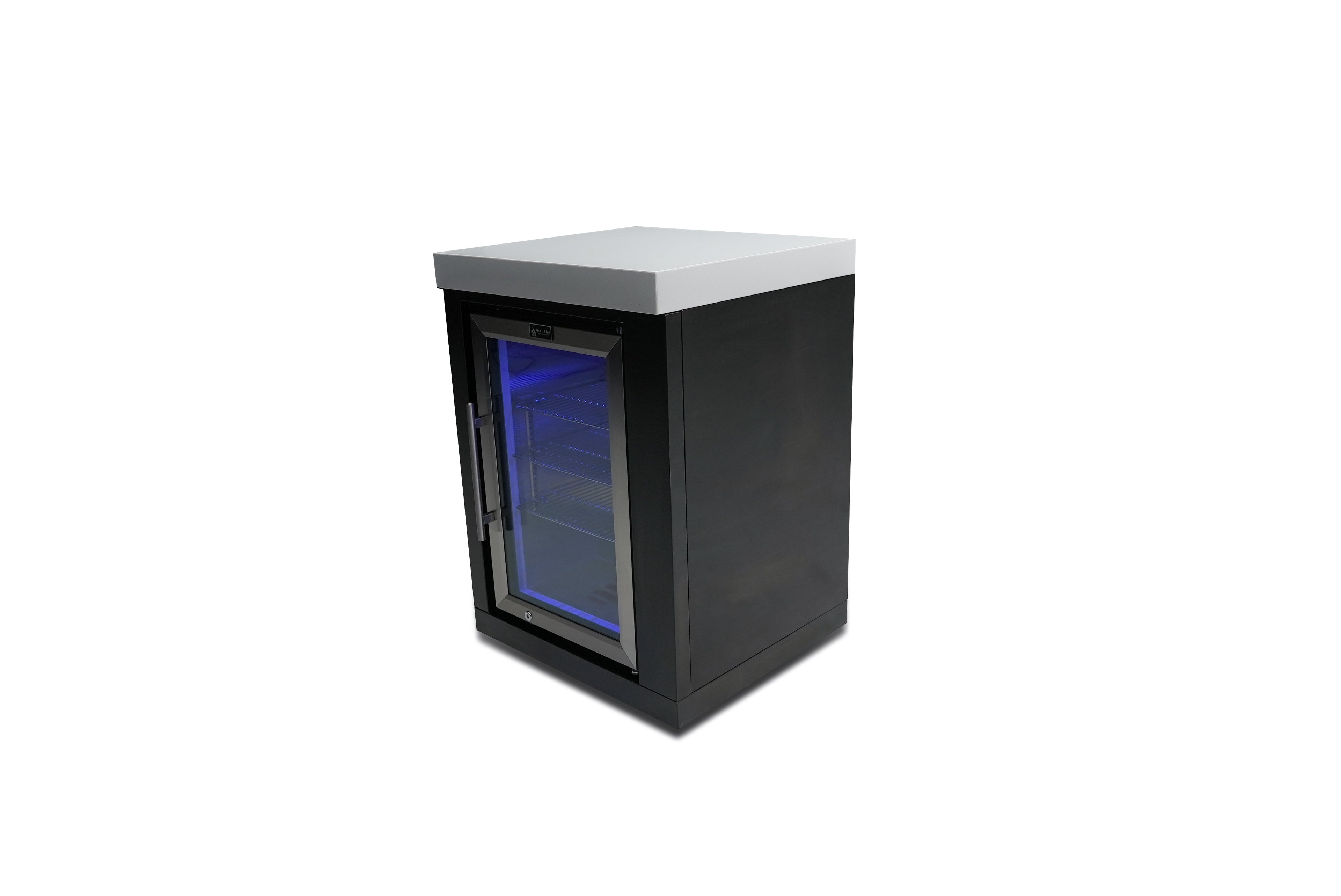 Mont Alpi Black Stainless Steel Fridge Cabinet Module - Wheatland Fireplace