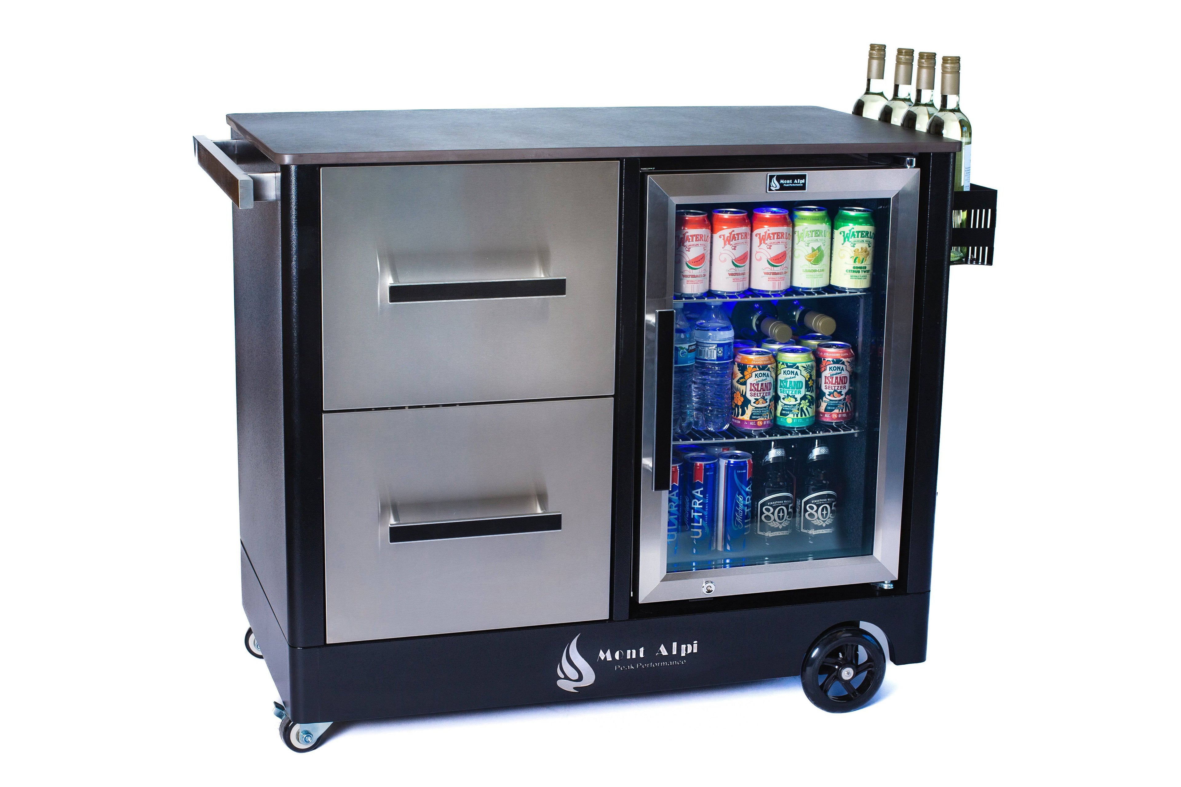 Mont Alpi Large Outdoor Prep Center / Bar Cart - Wheatland Fireplace