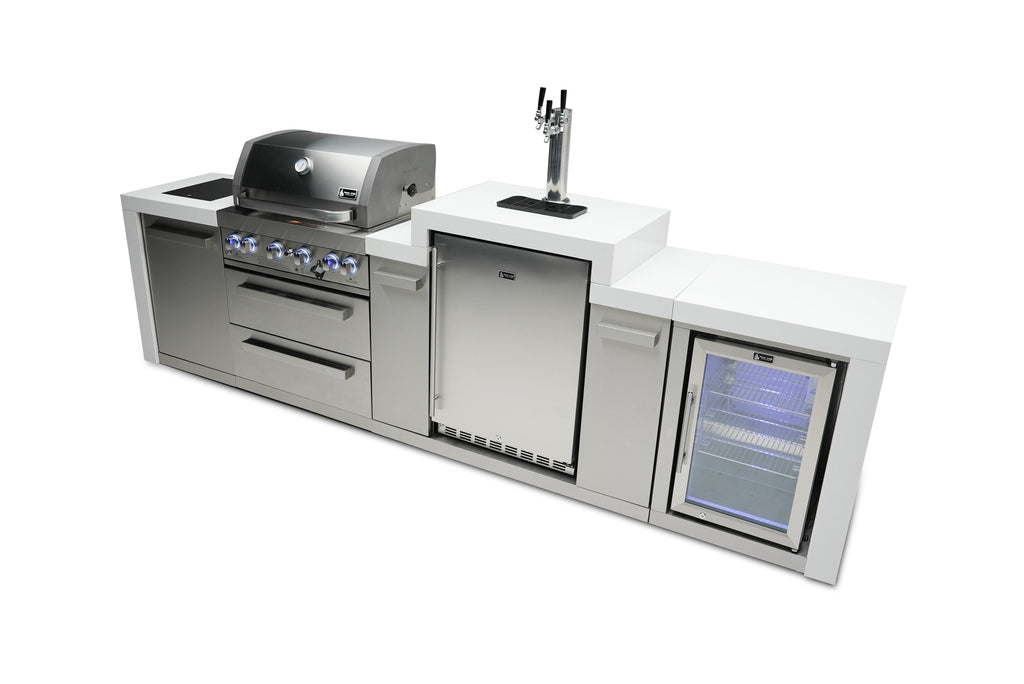 Mont Alpi 400 Deluxe Island with a Kegerator and  Fridge Cabinet - Wheatland Fireplace