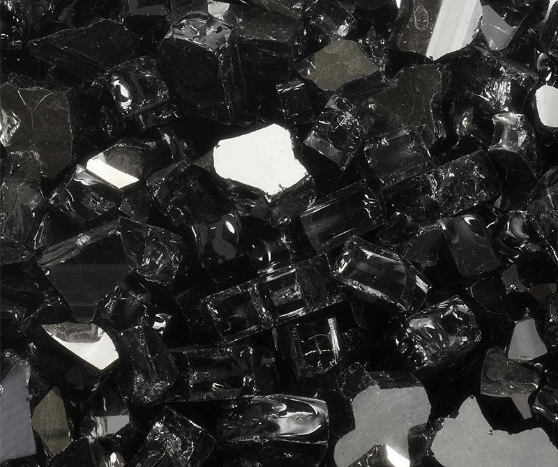 Crushed Glass Coal Black - Wheatland Fireplace