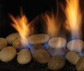 Ivory & Tan Basalt Volcanic Stones - Wheatland Fireplace