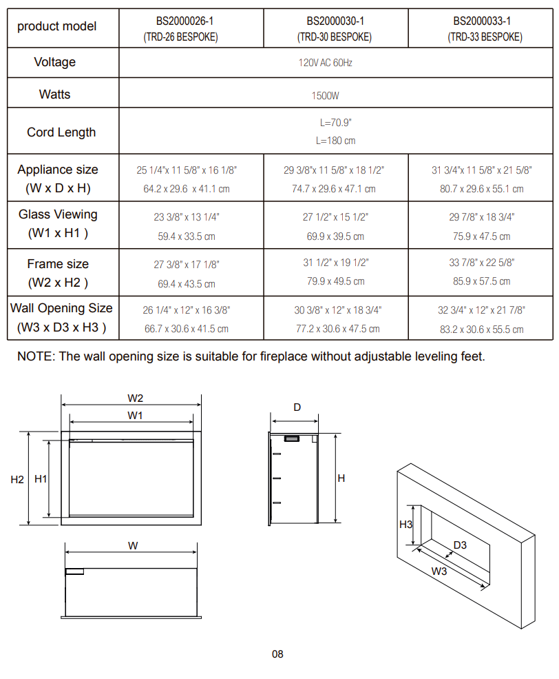 Amantii TRD Bespoke Electric Fireplace - Wheatland Fireplace