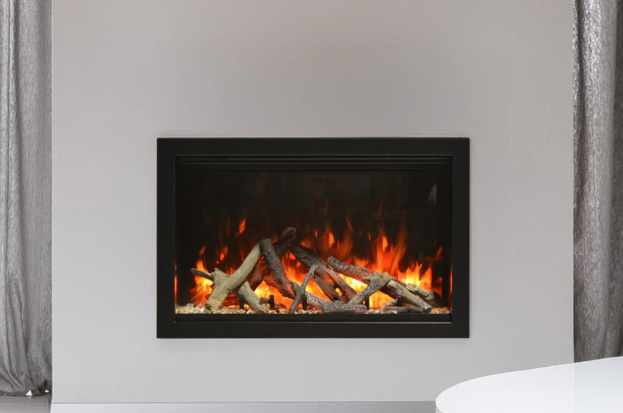Traditional Lumina 26-Inch Built-In Indoor/Outdoor Smart Electric Firebox Insert - Wheatland Fireplace