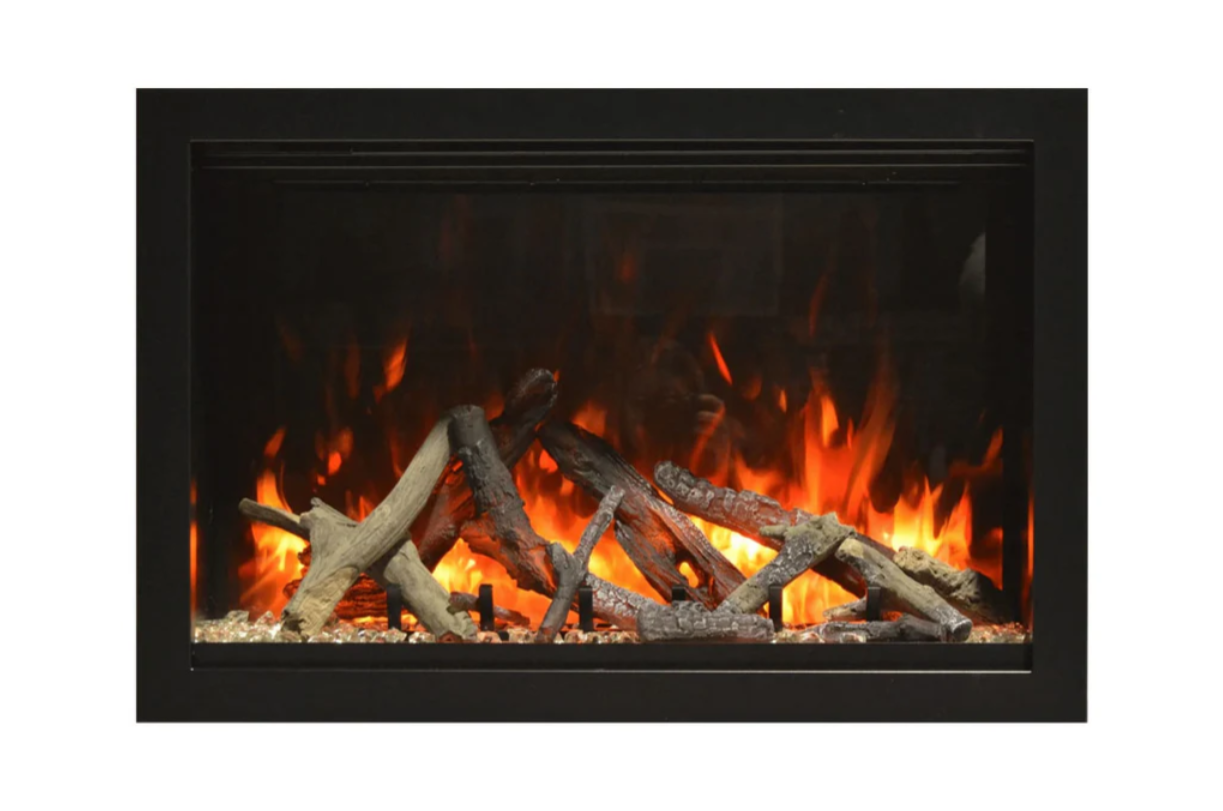 Traditional Lumina 26-Inch Built-In Indoor/Outdoor Smart Electric Firebox Insert - Wheatland Fireplace