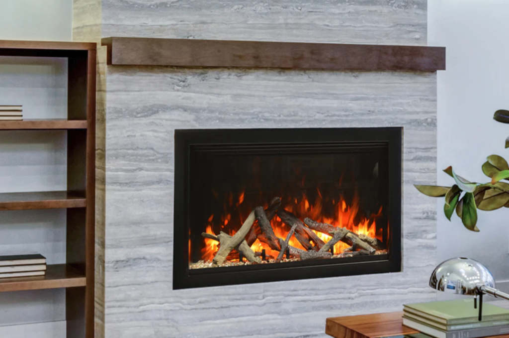 Traditional Lumina 30-Inch Built-In Indoor/Outdoor Smart Electric Firebox Insert - Wheatland Fireplace