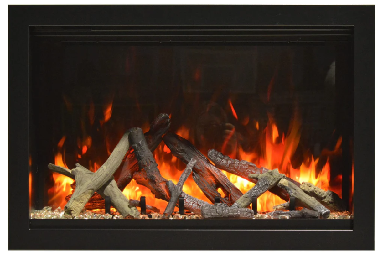 Traditional Lumina 44-Inch Built-In Indoor/Outdoor Smart Electric Firebox Insert - Wheatland Fireplace