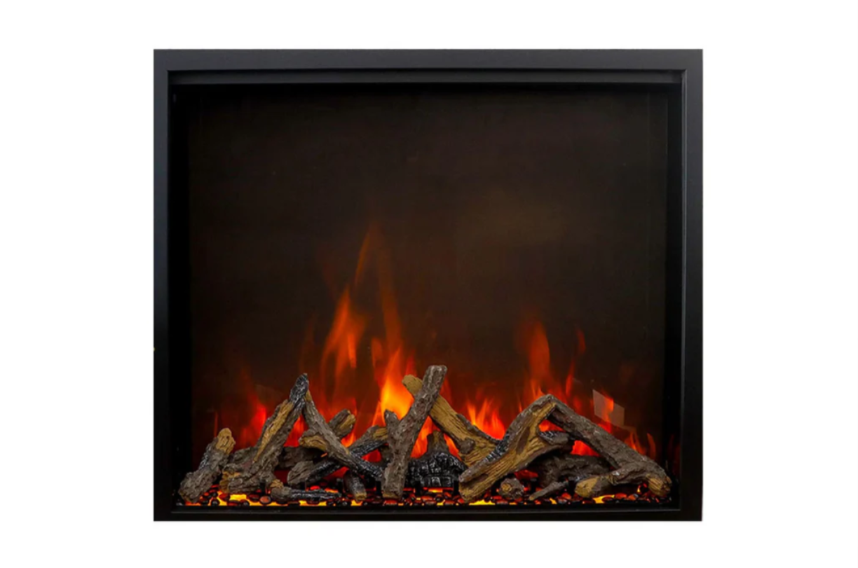 Traditional Lumina 48-Inch Built-In Indoor/Outdoor Smart Electric Firebox Insert - Wheatland Fireplace