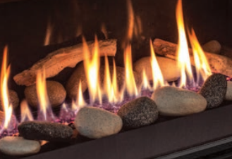 E33/C Series/Urbana River Rock Set w/Twigs - Wheatland Fireplace