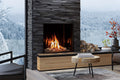 U33 See Through Gas Fireplace IPI w/Horizontal Fluted Liner & Remote - Wheatland Fireplace